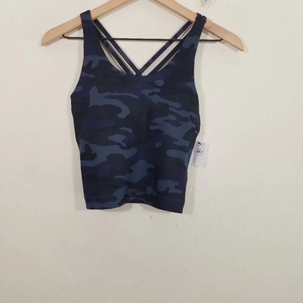 NWT GAP Teen Camo Crop Tank Top with Built in Bra Size 14-16
